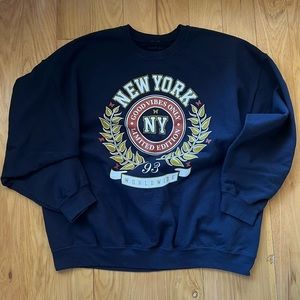 Blue “NY” crewneck